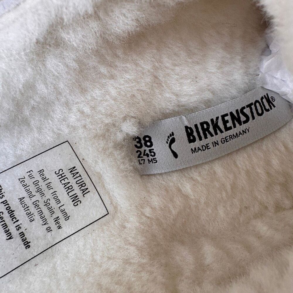 NEW Birkenstock Boston Shearling Clogs Slip On Womens 38EU / 7US Antique White - Picture 9 of 13